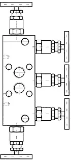 Ventilová souprava pěticestná