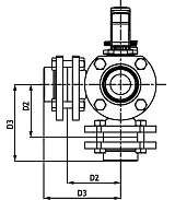 Kulový kohout třícestný