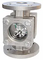 Průhledítko přírubové podle ANSI s PTFE rotorkem