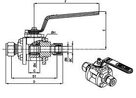 Kulový kohout se zářezným kroužkem