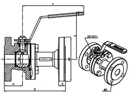 Kulový kohout přírubový