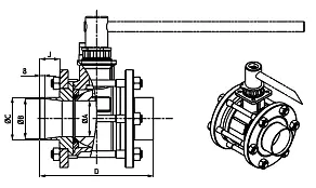 Kulový kohout sanitární