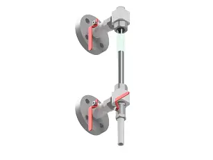 Přírubové provedení s odkalovacím ventilem