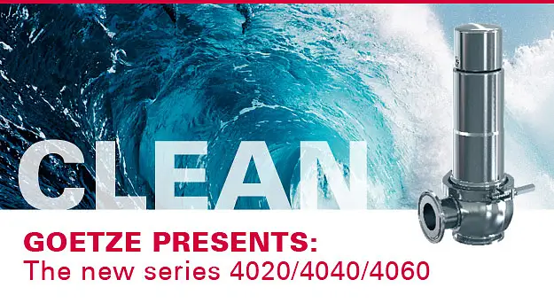 Pojistné ventily pro hygienické aplikace (další vývoj řady 4000)