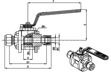 Kulový kohout se zářezným kroužkem