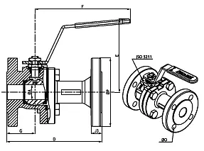 Kulový kohout přírubový