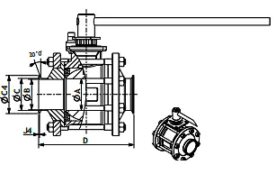 Kulový kohout s clampem